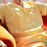 Load image into Gallery viewer, Resort Yellow Stripe Pajama Short Set - Shop The Standard
