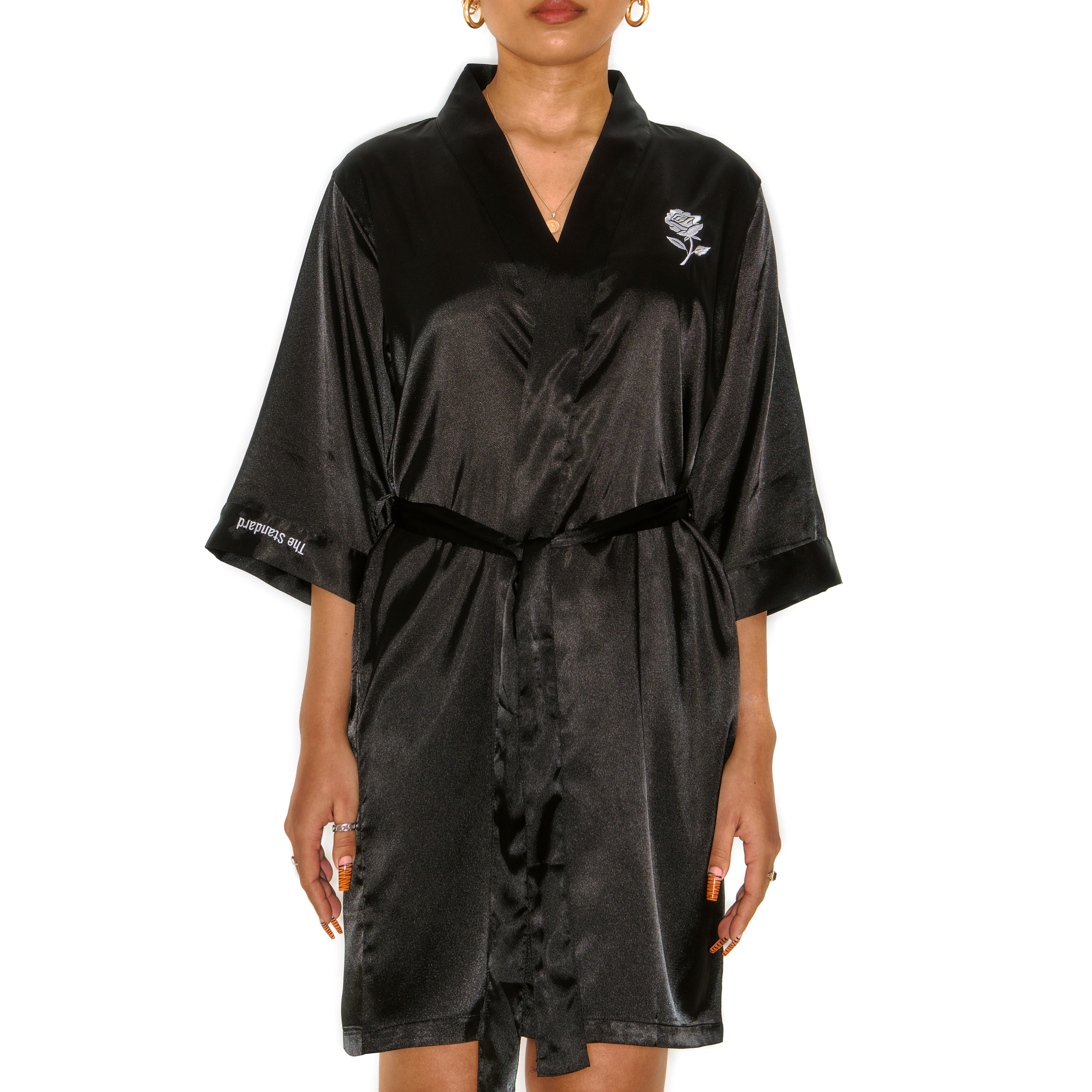 Black Satin Robe Shop The Standard Black Satin Robe Shop The Standard