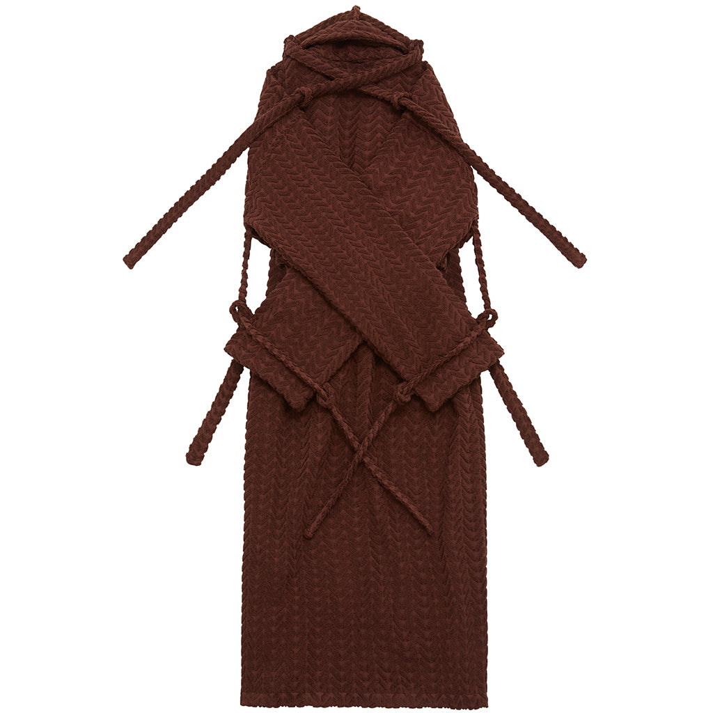London Robe in Brown Herringbone London Robe in Brown Herringbone
