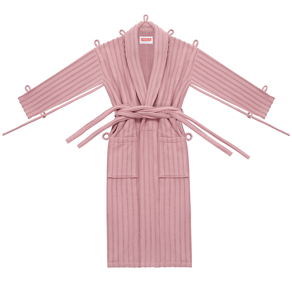 London Robe in Pink Pinstripe - Shop The Standard