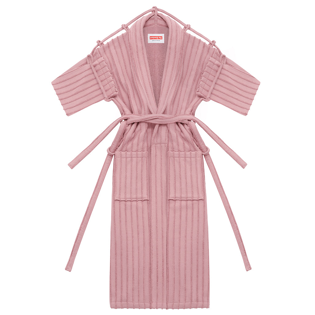 London Robe in Pink Pinstripe - Shop The Standard