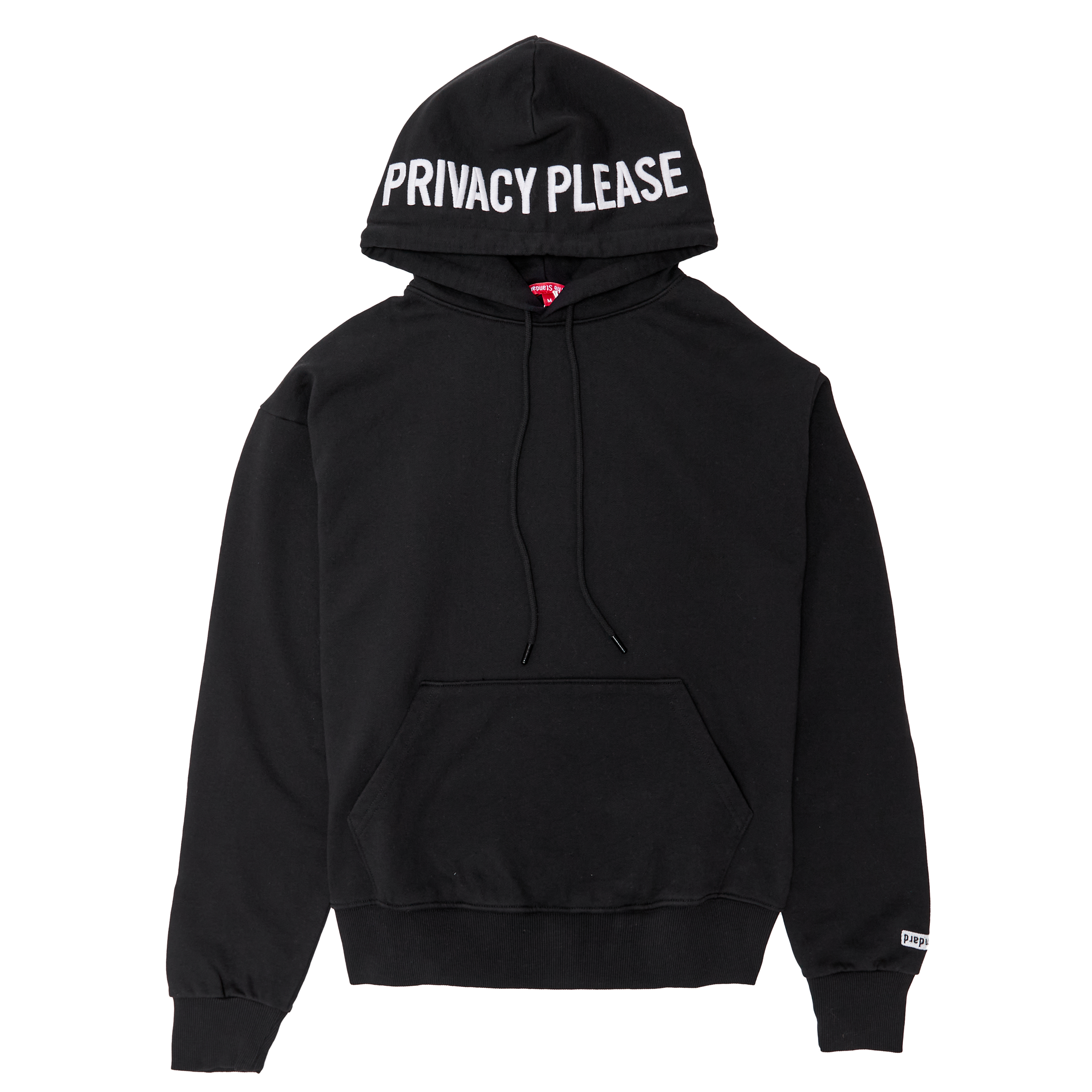 Privacy Please Embroidered Hoodie Black - Shop The Standard