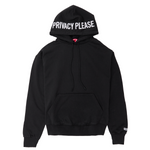 Load image into Gallery viewer, Privacy Please Embroidered Hoodie Black - Shop The Standard
