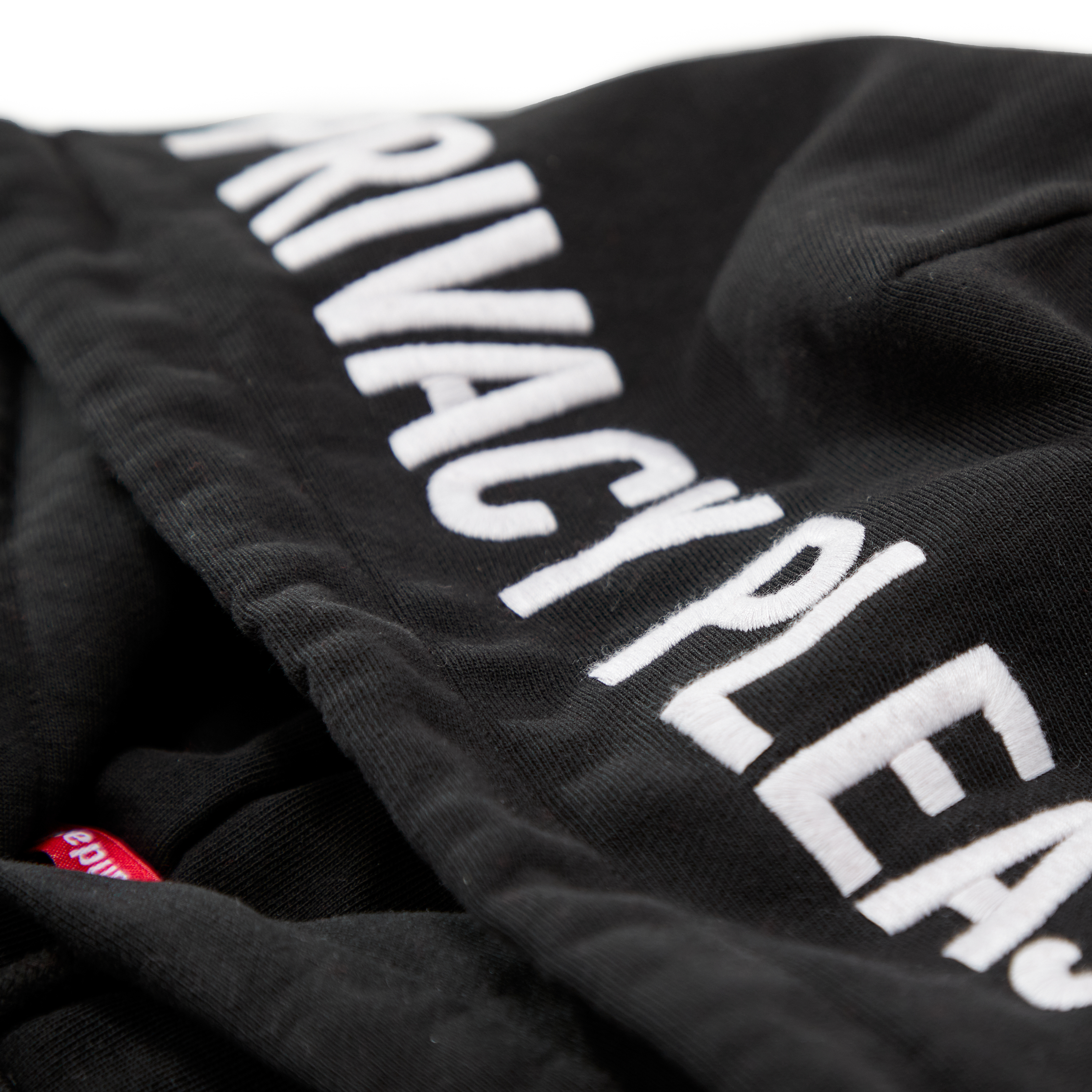 Privacy Please Embroidered Hoodie Black - Shop The Standard