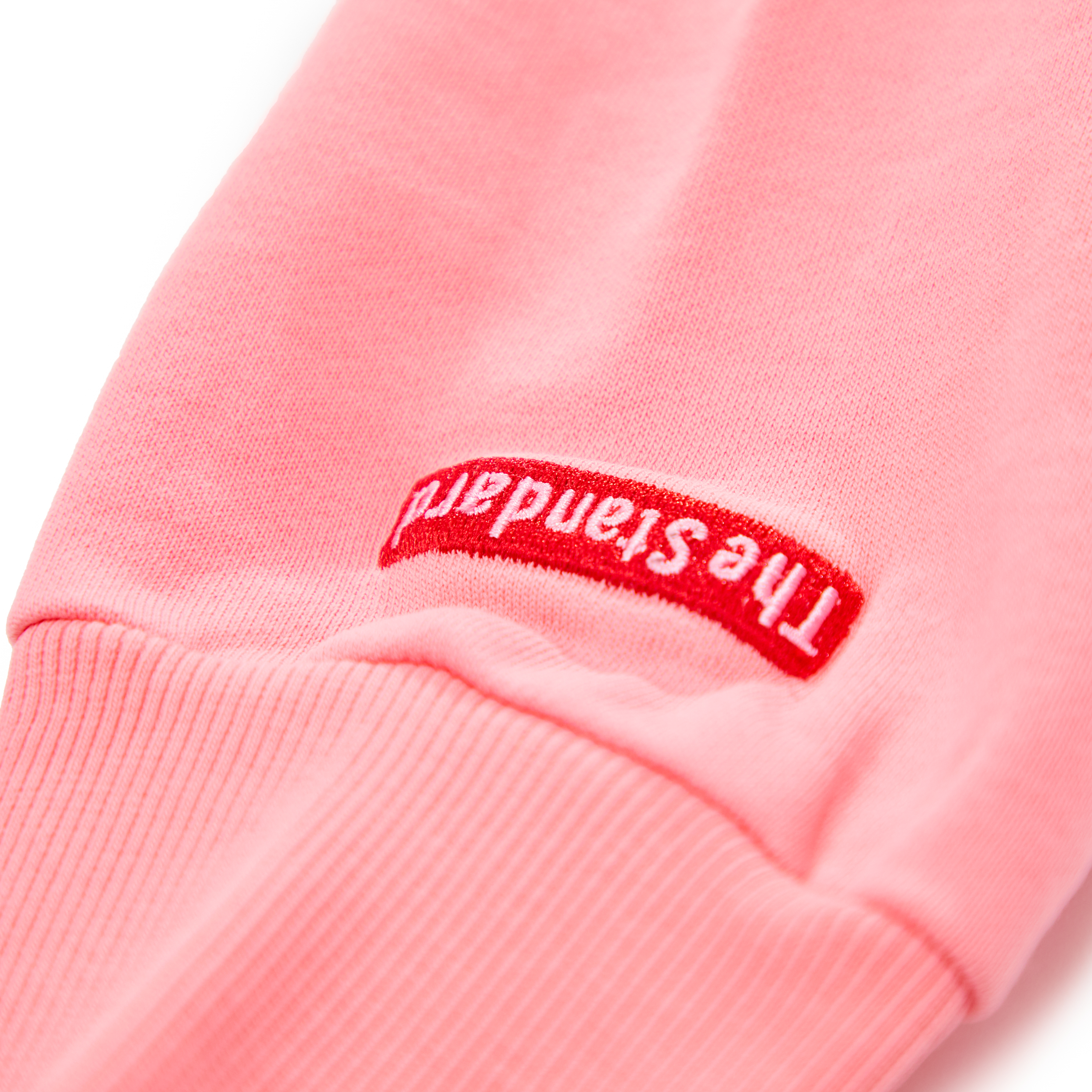 Standard Label Embroidered Privacy Please Hoodie Pink Shop The