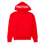 Load image into Gallery viewer, Privacy Please Embroidered Hoodie Red - Shop The Standard
