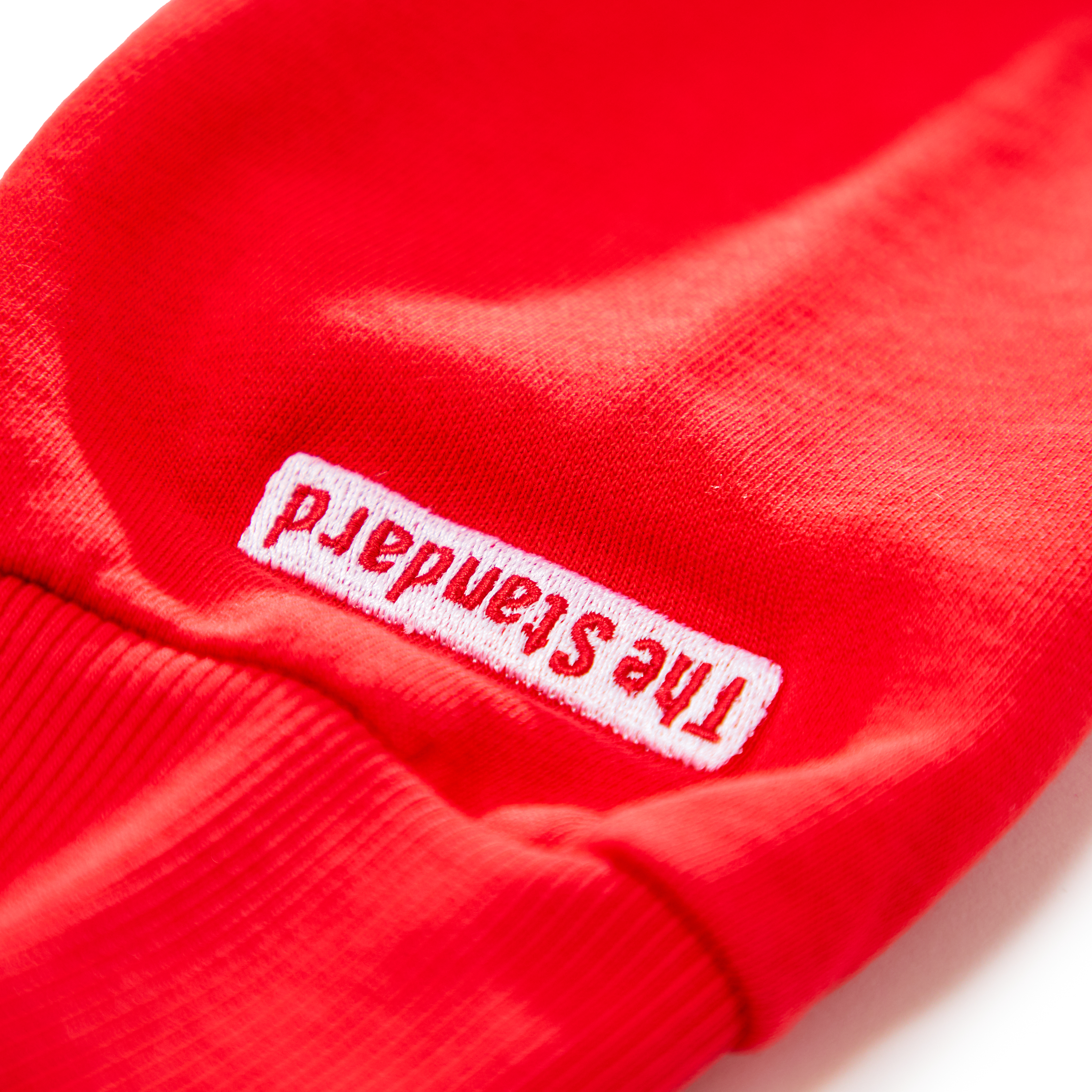 Privacy Please Embroidered Hoodie Red - Shop The Standard